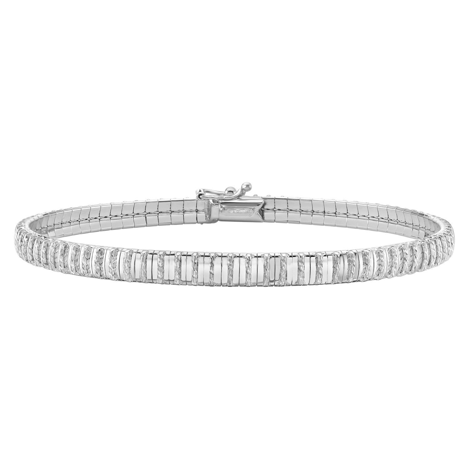 14K White Gold Mini Diamante Bracelet (4.00 mm) - Image 2