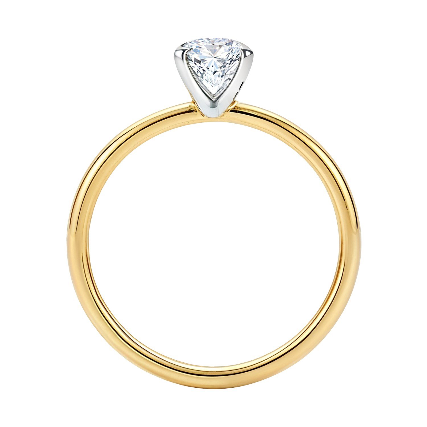 1 Carat Emerald Lab Grown IGI G/VS1 Diamond Solitaire Ring in 10K Yellow Gold - Image 4