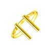 14k Yellow Gold Open Ring with Bars