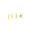14K Yellow Gold Yours Truly Initial H Stud Earrings