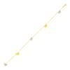 14k Two Tone Gold Anklet with Butterflies