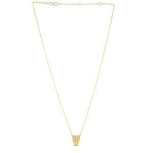 14k Yellow Gold Panther Head Necklace