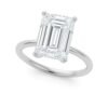 5 Carat Emerald Lab Grown IGI G/VS1 Diamond Solitaire Ring in 10K White Gold