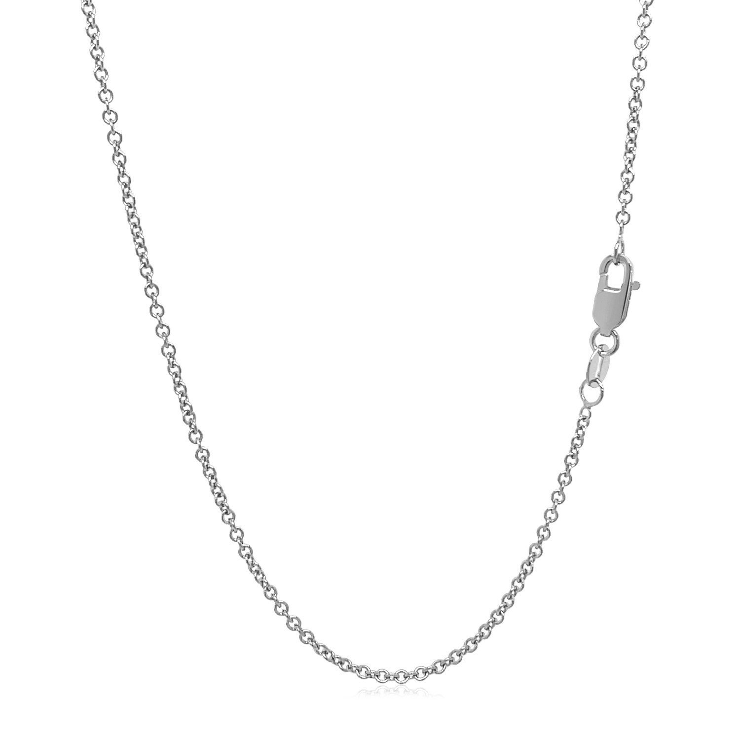 Sterling Silver Rhodium Plated Round Cable Chain (1.50 mm) - Image 3
