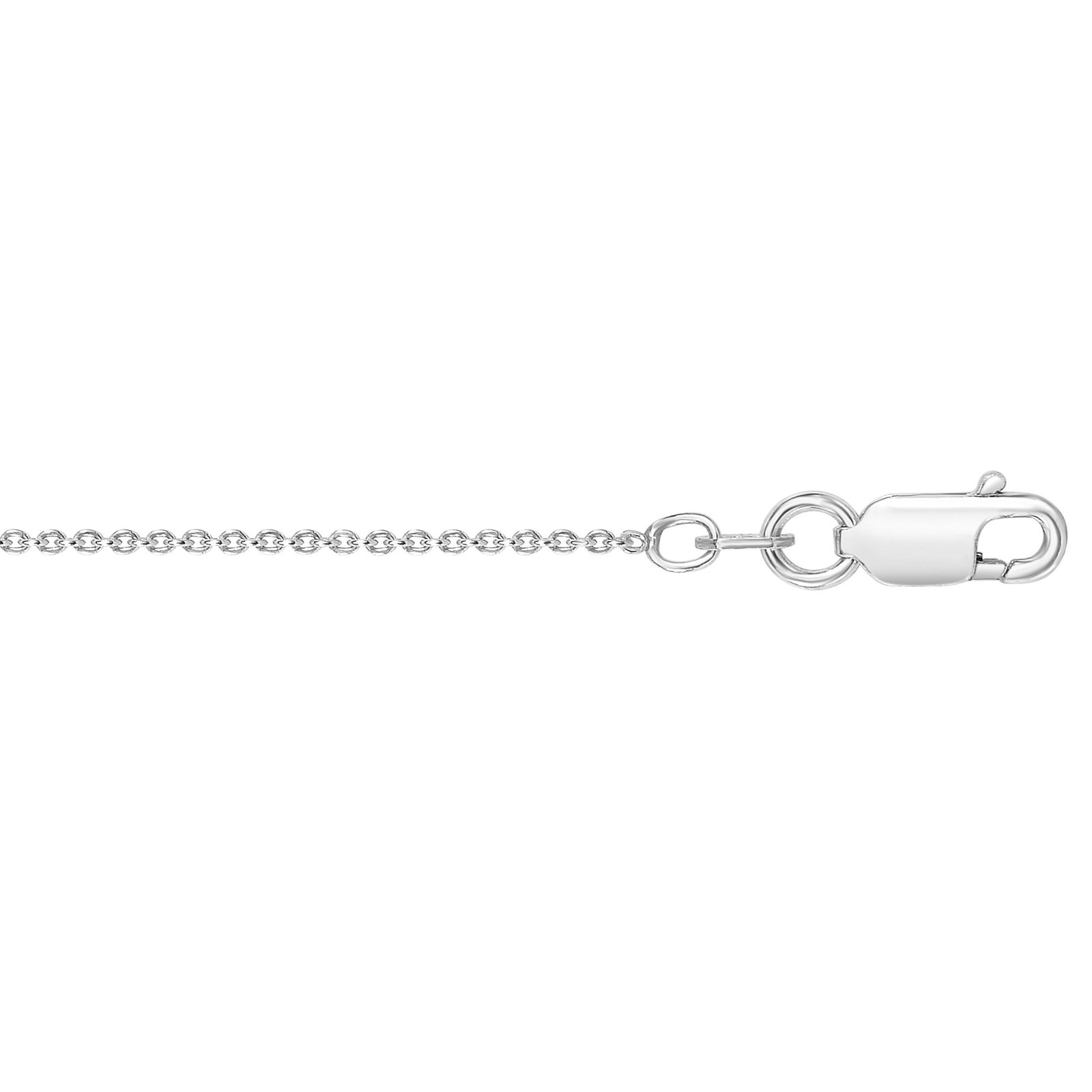 Sterling Silver Rhodium Plated Round Cable Chain (1.50 mm) - Image 4