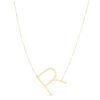 14K Yellow Gold Yours Truly Large Initial R Necklace