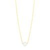 14k Yellow Gold 7mm Pearl Solitaire Necklace