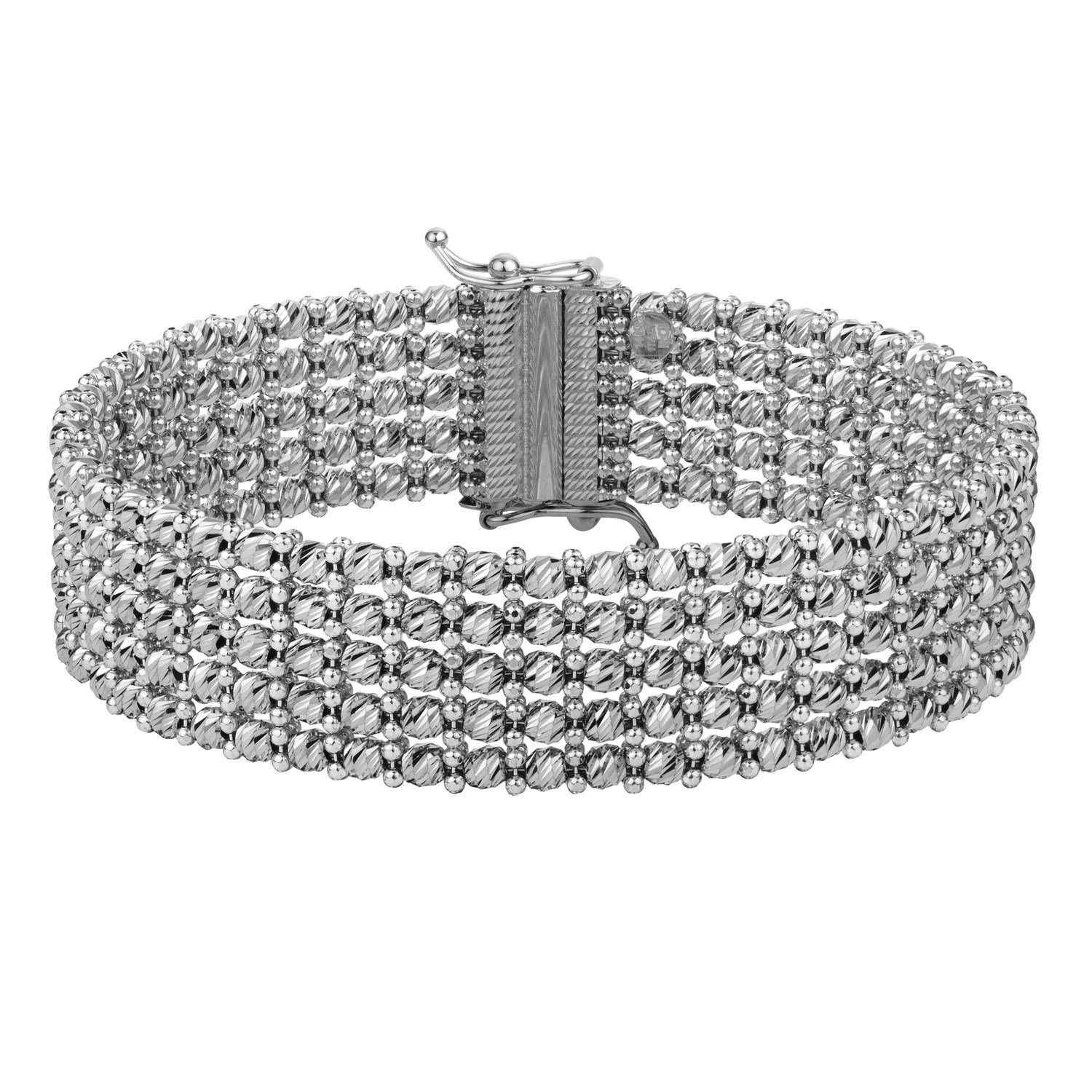 Medium Red Carpet Bracelet in 14K White Gold (14.10 mm) - Image 2