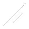 10k White Diamond Cut Cable Link Chain (0.87 mm)