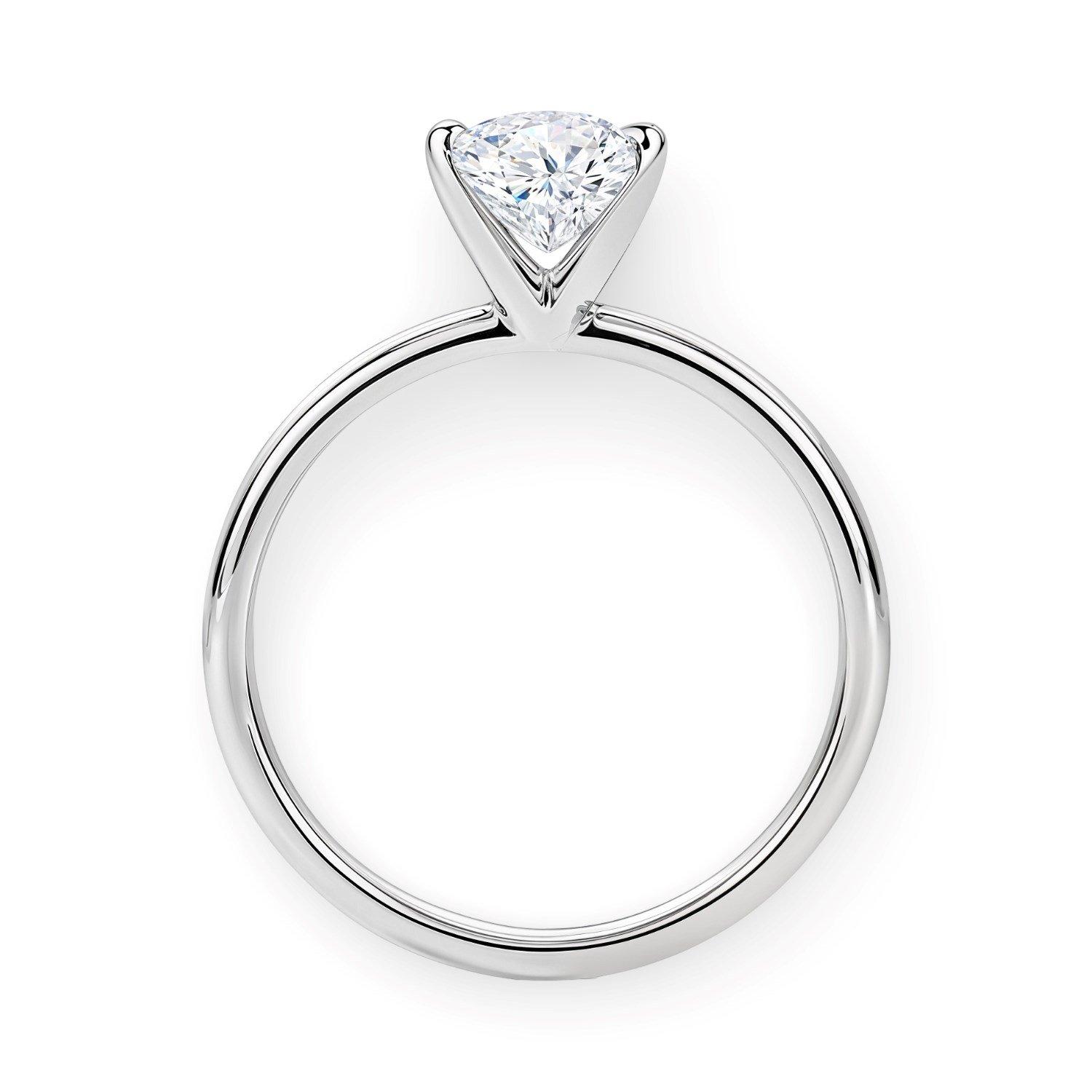 1.50Ct Princess Lab Grown IGI G/VS1 Diamond Ring in 14K White Gold - Image 4