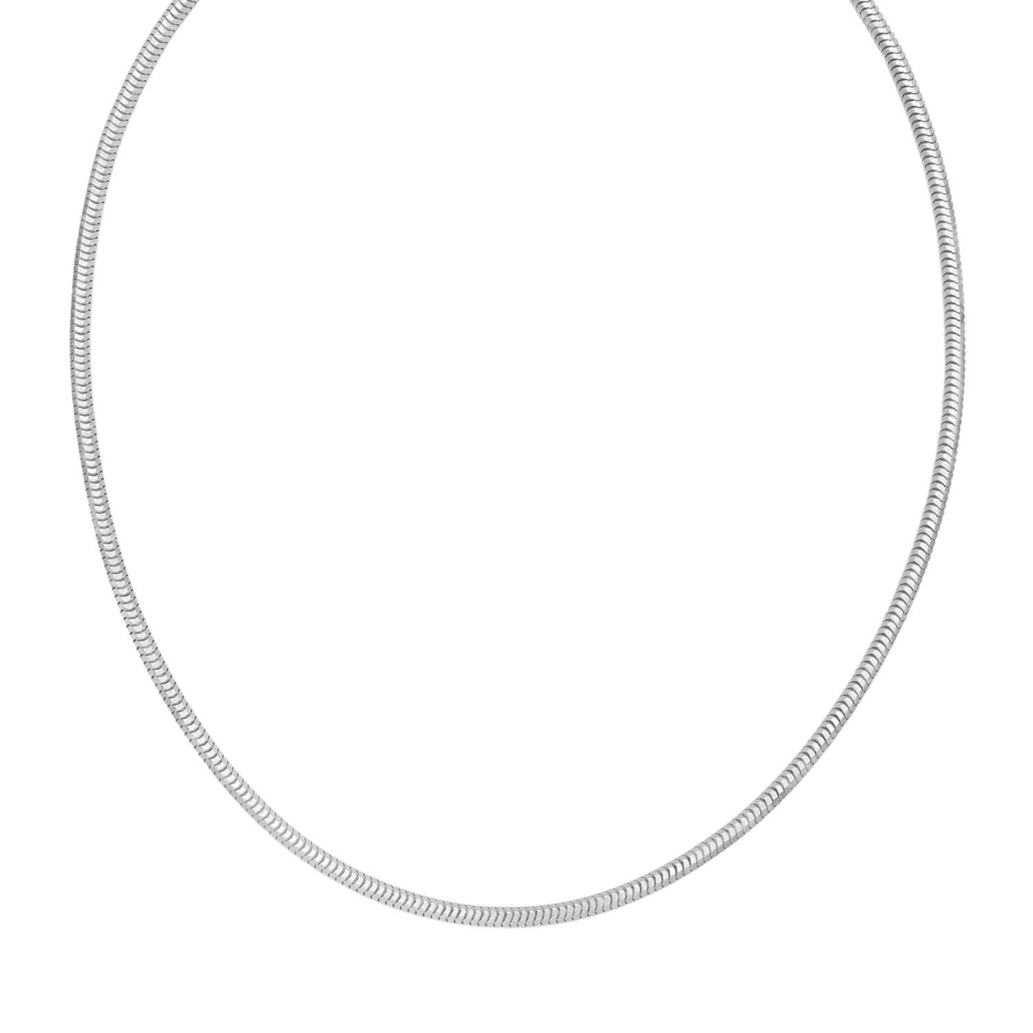 Sterling Silver Rhodium Plated Octagonal Snake Chain (3.00 mm) - Image 2