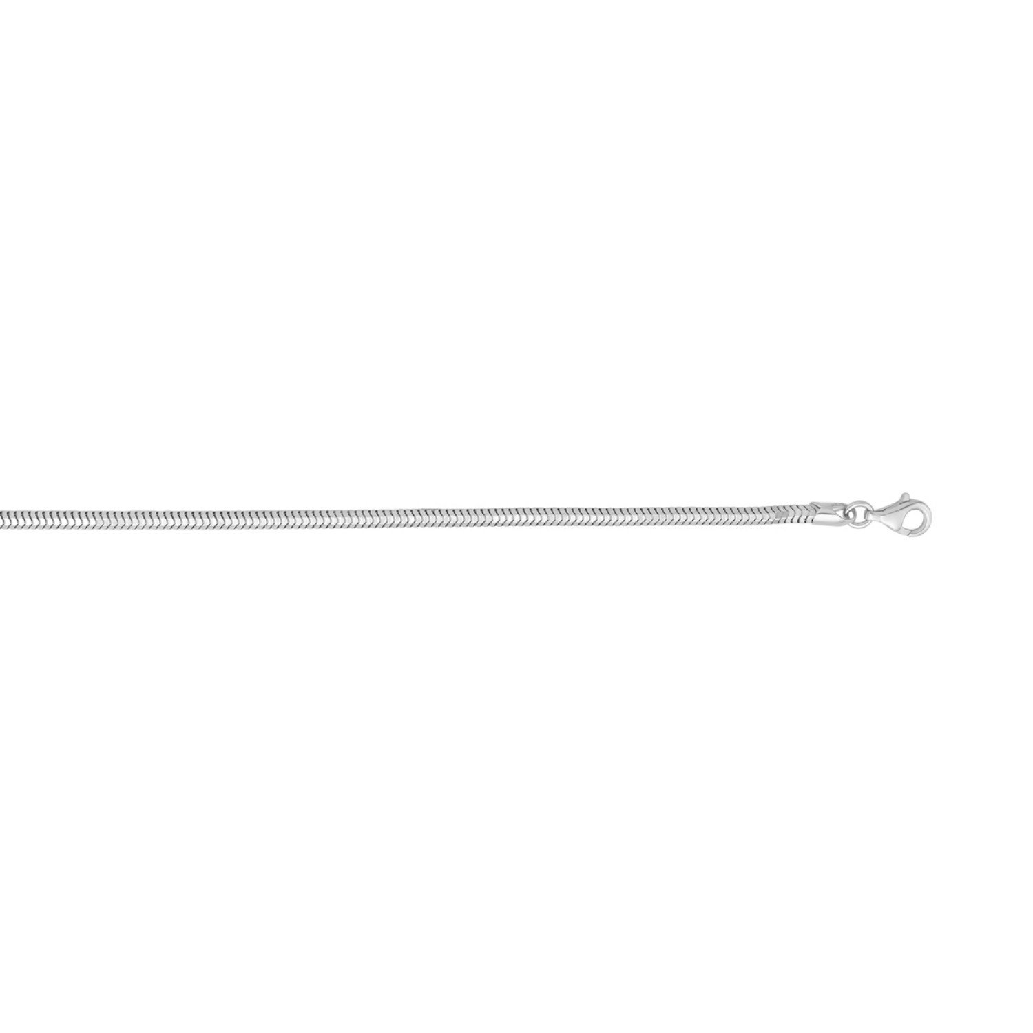 Sterling Silver Rhodium Plated Octagonal Snake Chain (3.00 mm) - Image 4