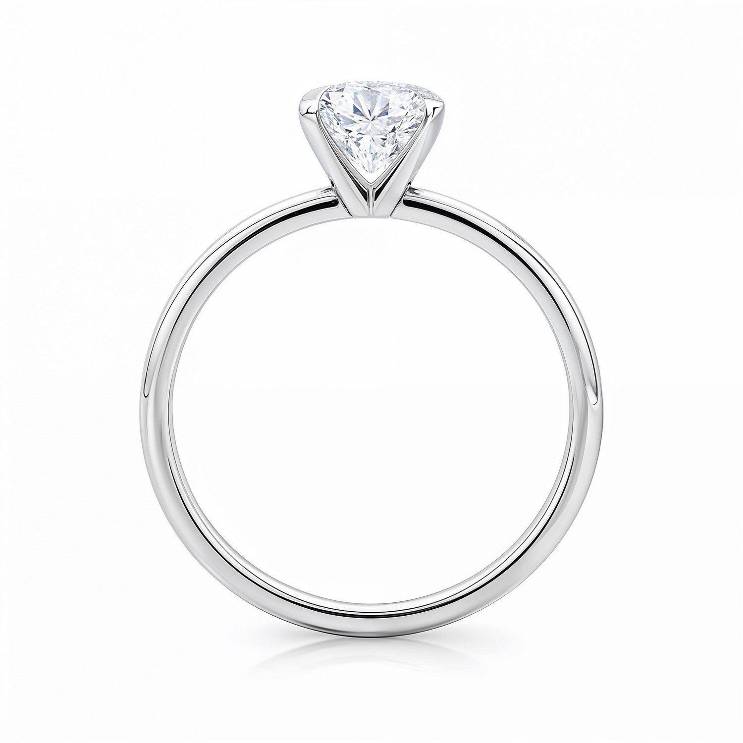 2 Carat Radiant Lab Grown IGI G/VS1 Diamond Solitaire Ring in 10K White Gold - Image 4
