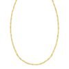14K Yellow Gold Flat Pebble Link Necklace (2.50 mm)