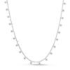 Sterling Silver Rhodium Plated Bead Necklace