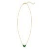 14K Yellow Gold Primavera Malachite Butterfly Necklace