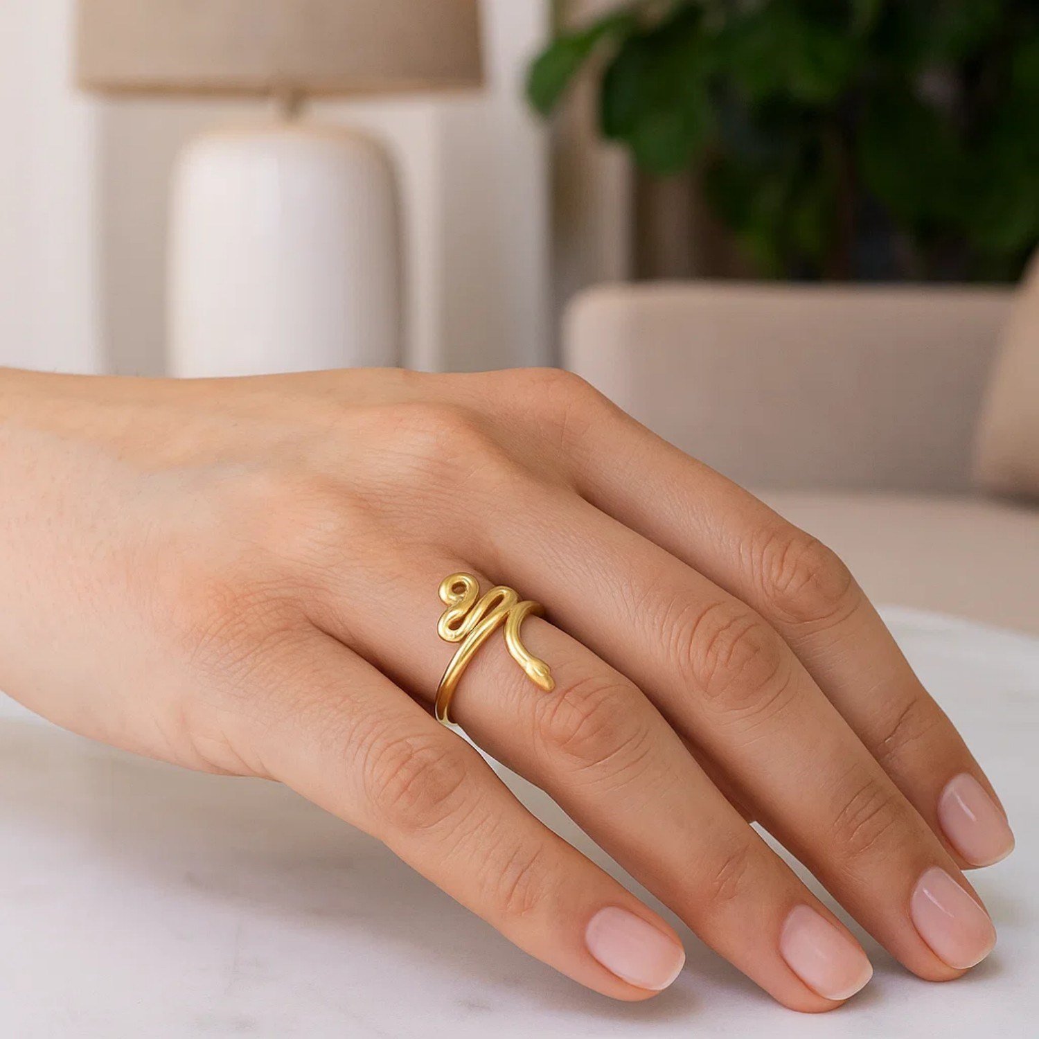 Snake Ring in 14K Yellow Gold (2.00 mm) - Image 3