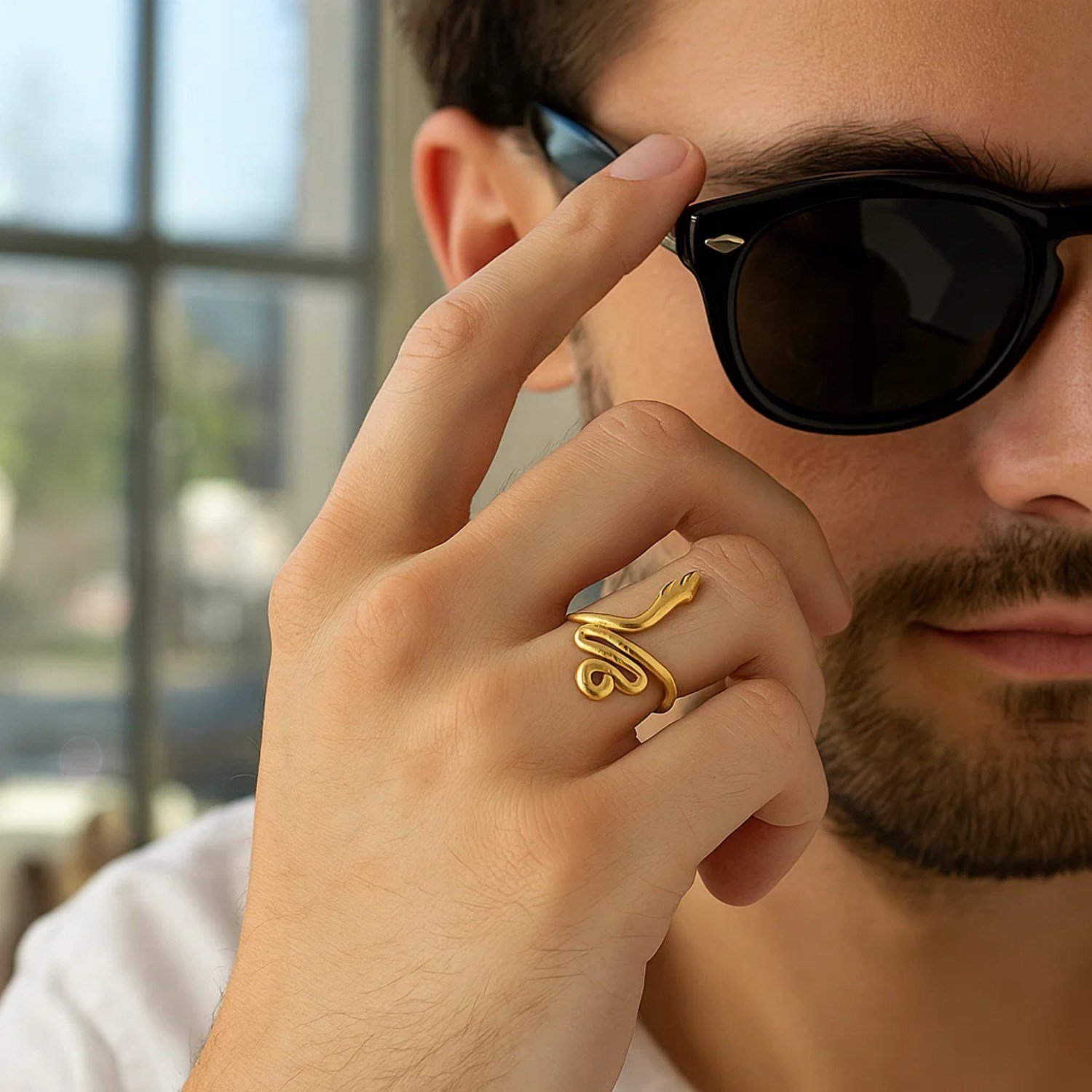 Snake Ring in 14K Yellow Gold (2.00 mm) - Image 5