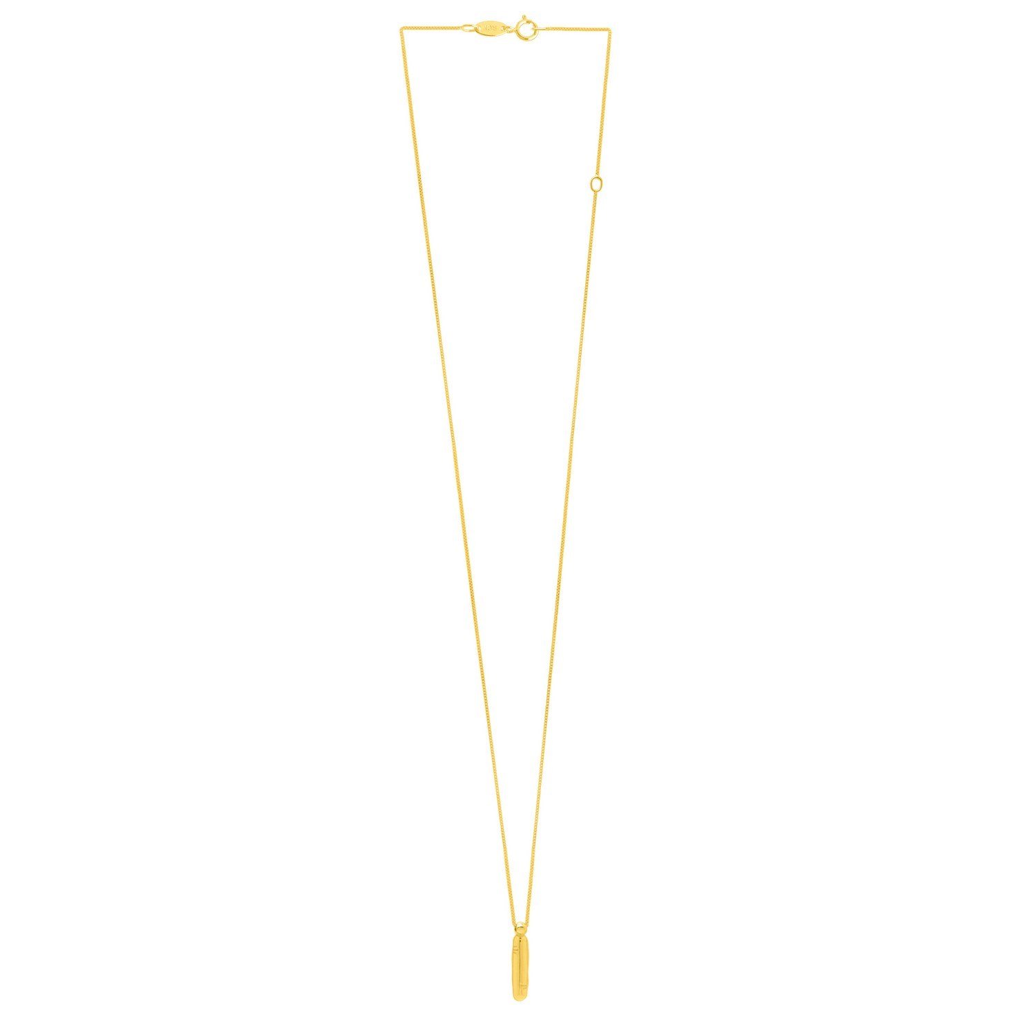 14K Yellow Gold Helium Initial I Pendant - Image 2