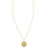 14K Yellow Gold North Star Hexagon Necklace