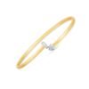 14k Two Tone Gold Diamond Hardware Bangle (3.00 mm)