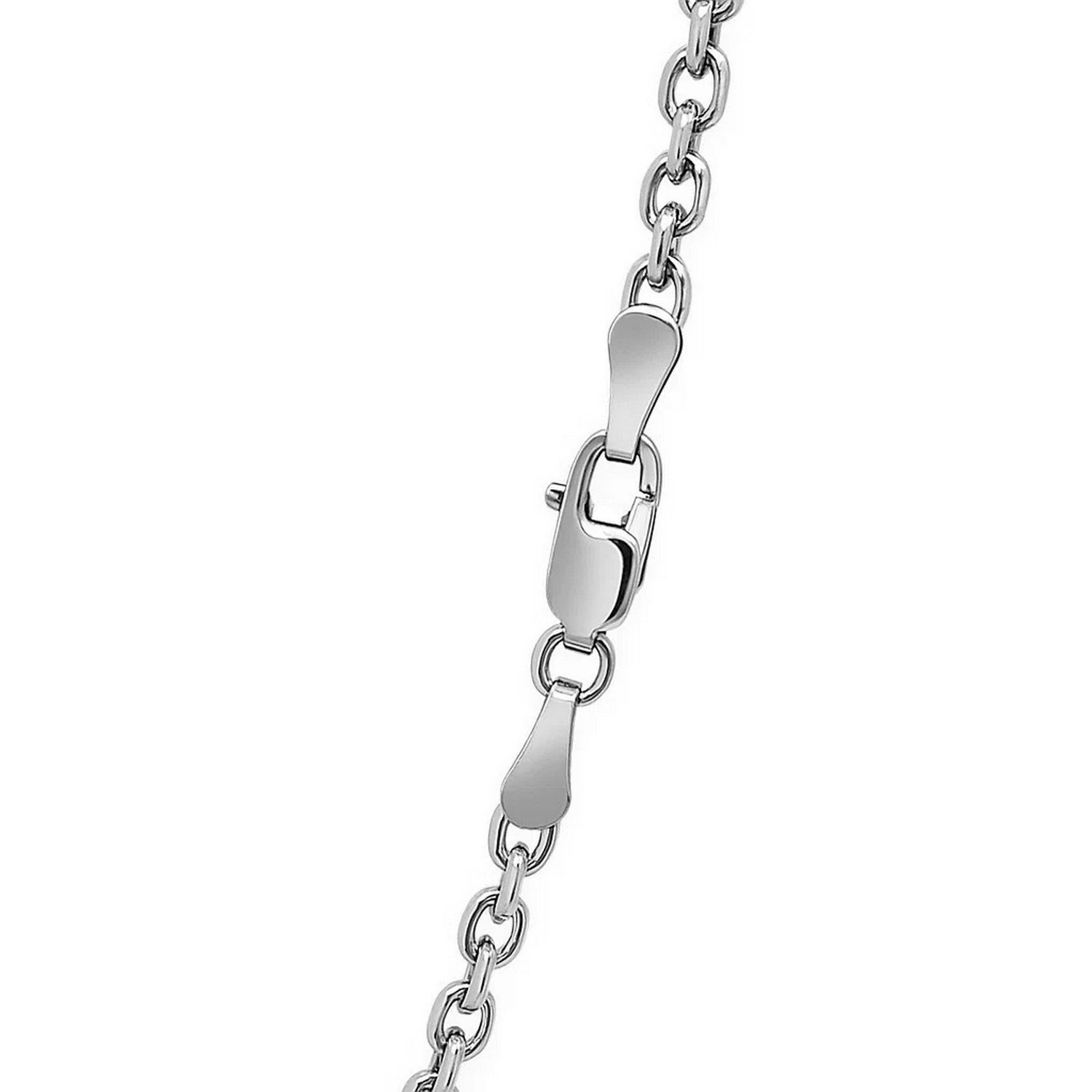 Sterling Silver Rhodium Plated French Cable Chain (3.40 mm) - Image 4