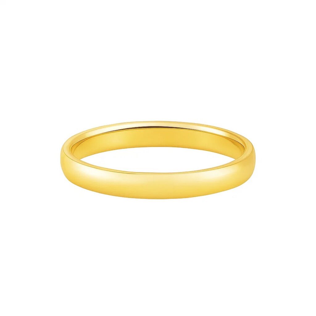 14k Yellow Gold Comfort Fit Wedding Band (3.00 mm) — additional view
