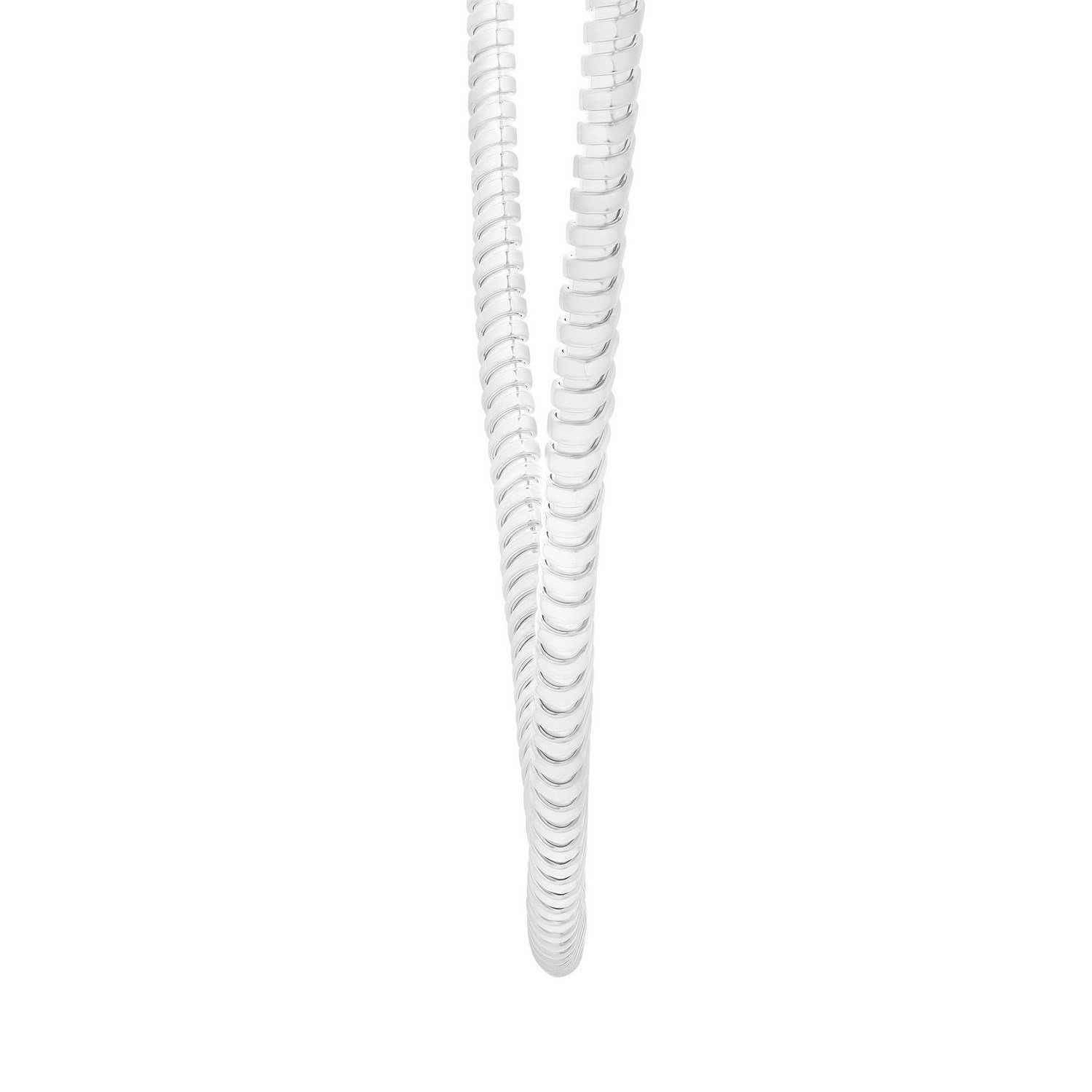 Sterling Silver Rhodium Plated Tubogas Fancy Necklace - Image 3