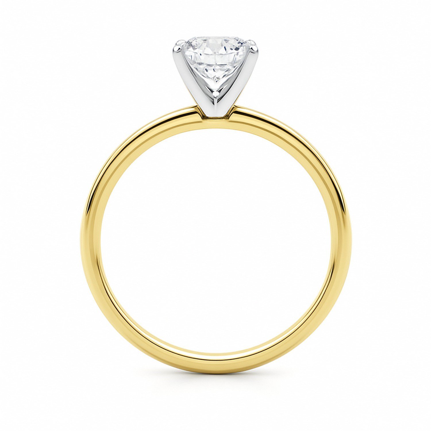 1 Carat Cushion Lab Grown IGI G/VS1 Diamond Solitaire Ring in 10K Yellow Gold - Image 4