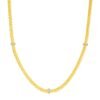 Woven Rope Necklace with Diamond Accents in 14k Yellow Gold