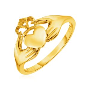 14k Yellow Gold Claddagh Ring (1.60 mm)
