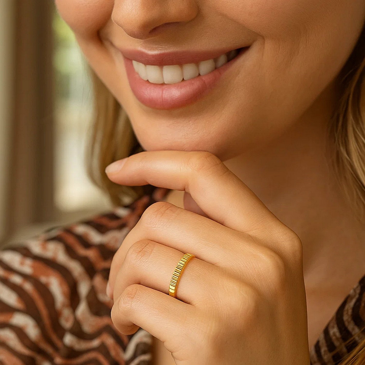 Graduated Ridge Ring in 14K Yellow Gold (1.80 mm) — additional view