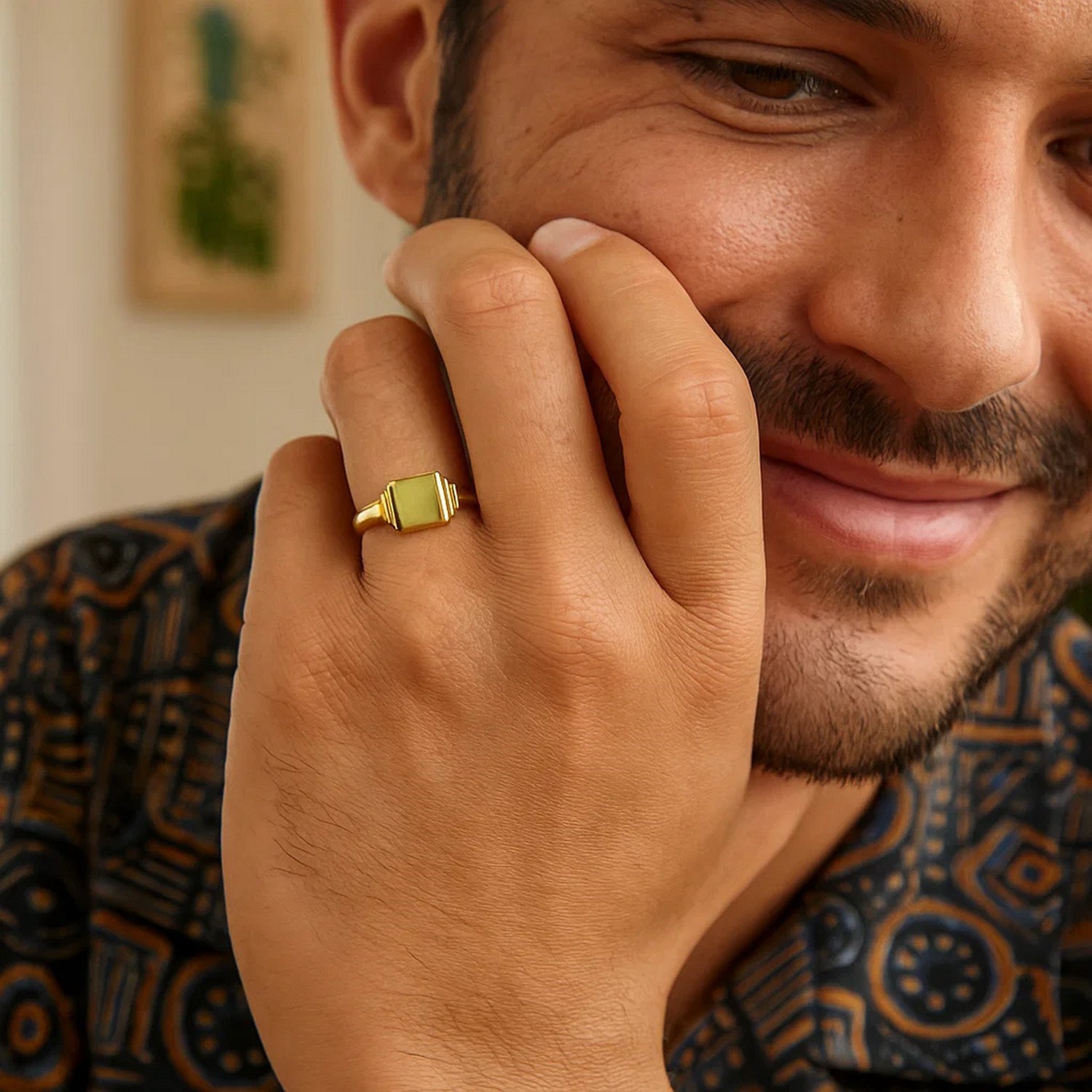Mini Signet Ring in 14K Yellow Gold (2.00 mm) — additional view