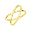 14k Yellow Gold Polished X Profile Ring