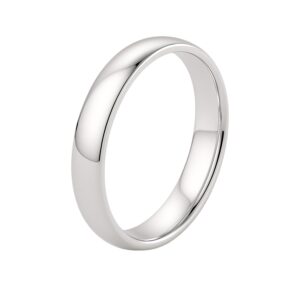 14k White Gold Comfort Fit Wedding Band (4.00 mm)