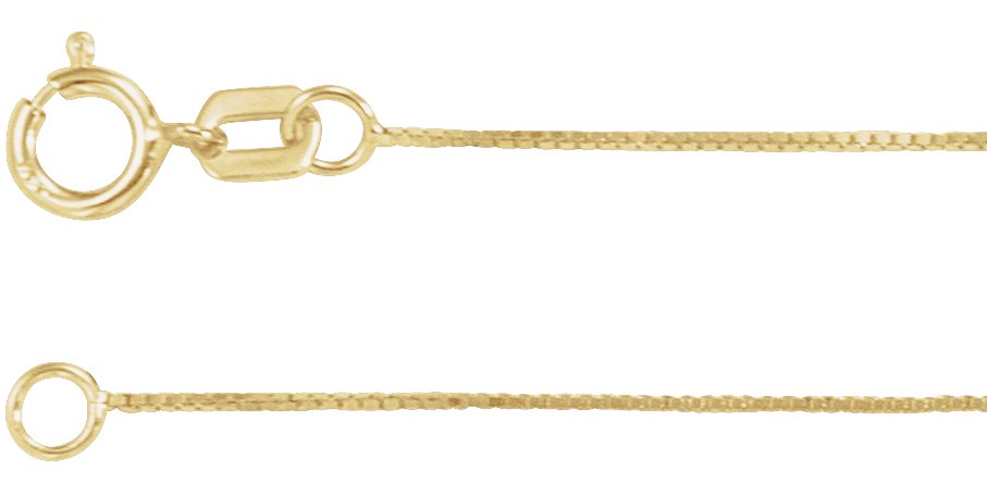 14K Gold 0.55 mm Box Chain