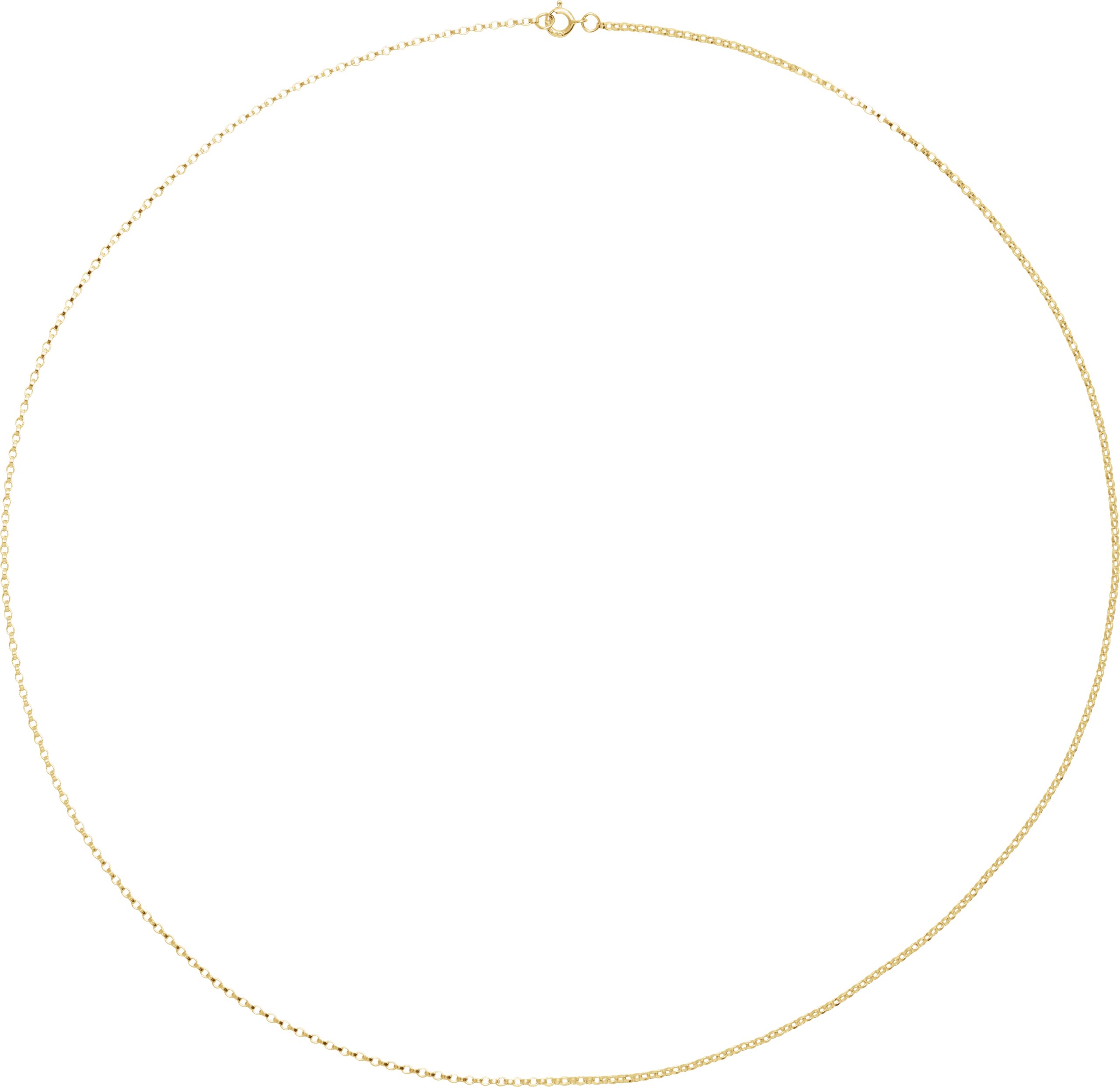14K Gold 1.1 mm Rolo Chain