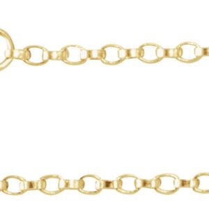 14K Gold 1.1 mm Rolo Chain