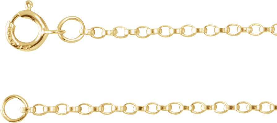 14K Gold 1.1 mm Rolo Chain