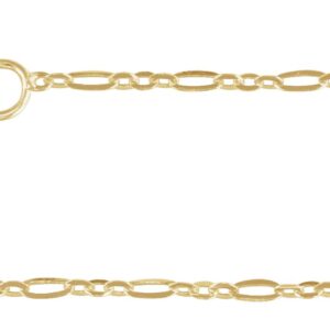 14K Gold 1.25 mm Figaro Chain