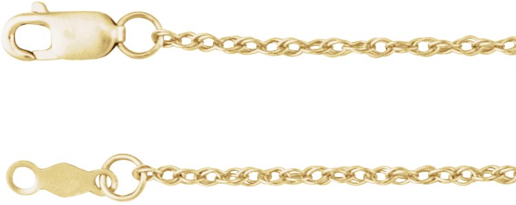 14K Gold 1.25 mm Rope Chain