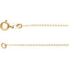 14K yellow gold 1 mm curb chain with spring ring clasp