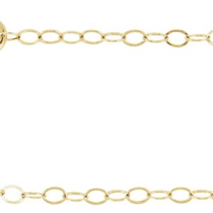 14K Gold 1 mm Flat Cable Chain