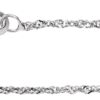 14K Gold 1 mm Singapore Chain - 14K White Gold