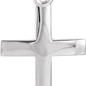 14K Gold Cross Pendant, 23.7 x 11.5 mm