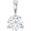 14K White Gold 1/2 ct. Lab-Grown Diamond Pendant