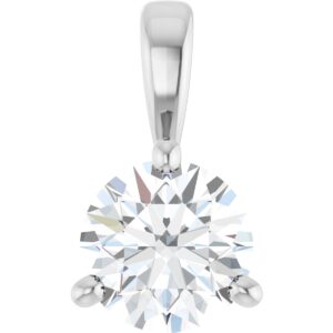 14K White Gold 1/2 ct. Lab-Grown Diamond Pendant