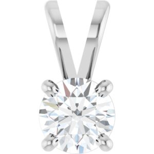 14K White Gold 1/3 ct. Lab-Grown Diamond Pendant