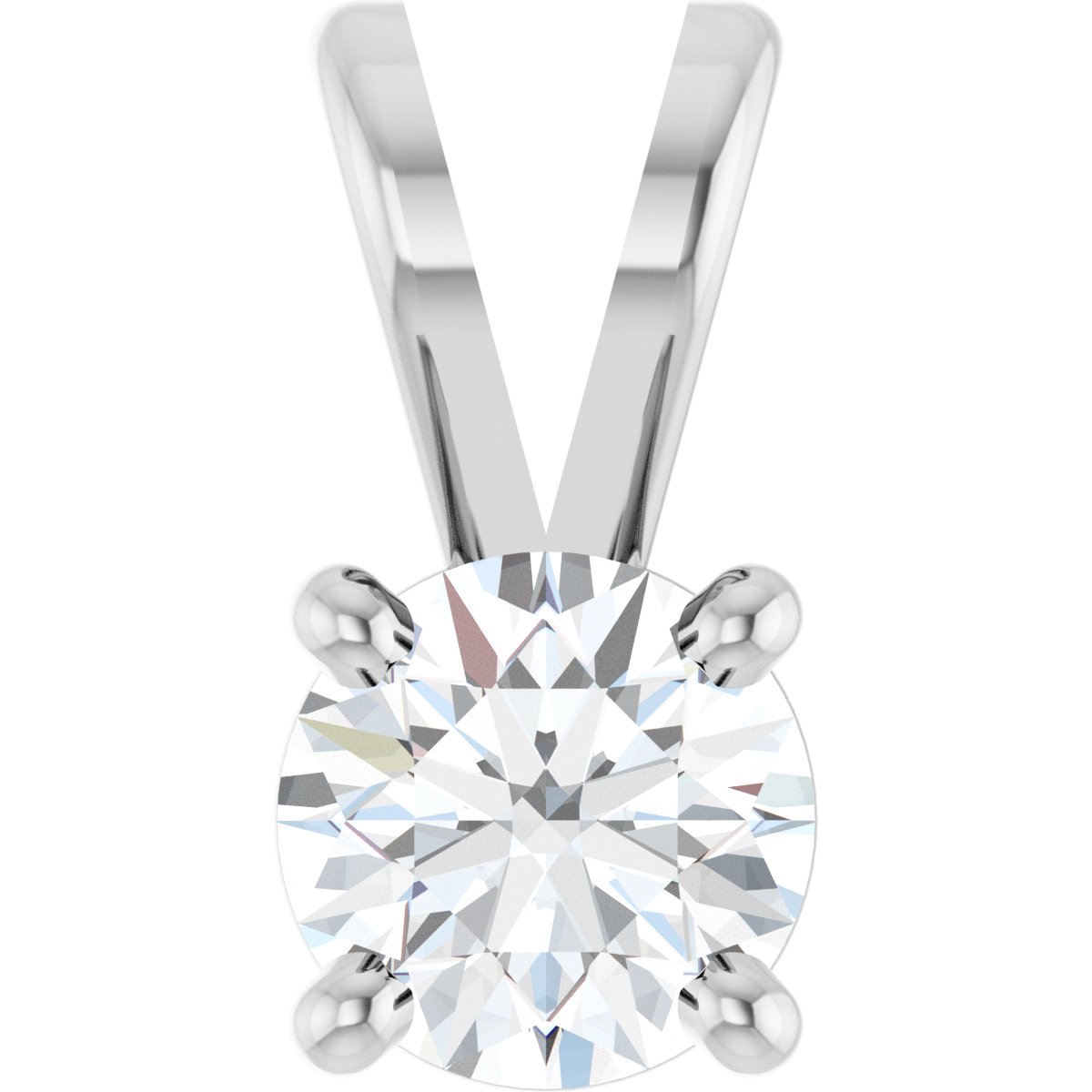14K White Gold 1/3 ct. Lab-Grown Diamond Pendant