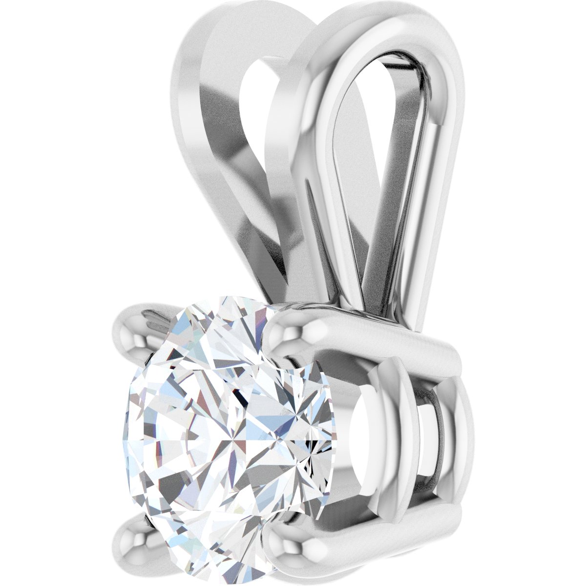 14K White Gold 1/3 ct. Lab-Grown Diamond Pendant - view 2
